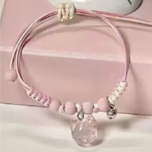 Hello Kitty Pink and white adjustable bracelet NWOT